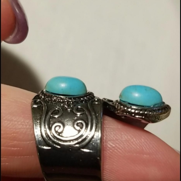 Vintage Bohemian Open Adjustable Ring Inlaid Gemstone For Women Fine Jewelry - Picture 5 of 16